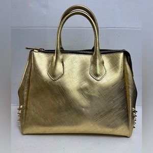 GIANNI CHIARINI GUM WOMENS HANDBAG PURSE GOLD COLOR